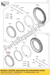 Tutaj możesz zamówić felga, rr, 2,50x17, czarna od Kawasaki , z numerem części 410251445WC: