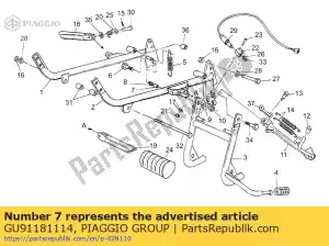 Piaggio Group GU91181114 espaciador - Lado inferior