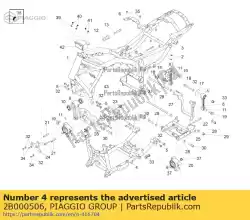 Qui puoi ordinare telaio inferiore con ip da Piaggio Group , con numero parte 2B000506: