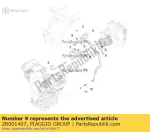 Piaggio Group 2B001407 rura powrotna miski olejowej - Dół