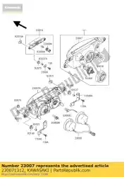 Here you can order the lens-comp,head lamp from Kawasaki, with part number 230071312: