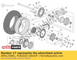 Aprilia AP8125881, Palier, OEM: Aprilia AP8125881