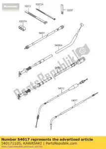 Kawasaki 540171105 cabo de partida - Lado inferior