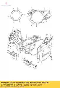 suzuki 1749136F00 impulsor, água - Lado inferior