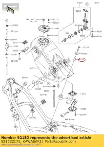 kawasaki 921522175 collar, 6.8x10x27 klx150fff - Lado inferior