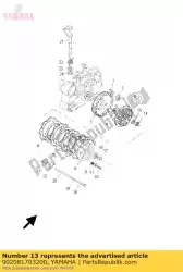 Ici, vous pouvez commander le rondelle, ressort conique (10v) auprès de Yamaha , avec le numéro de pièce 902081703200: