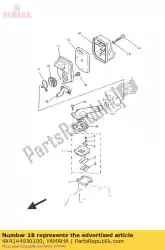 verblijf 1 van Yamaha, met onderdeel nummer 4X4144930100, bestel je hier online: