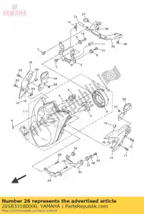 yamaha 20S833180000 quédate, intermitente 1 - Lado inferior