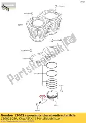 Aquí puede pedir pistón de Kawasaki , con el número de pieza 130021086: