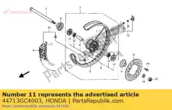 Tutaj możesz zamówić klapa, opona (1. 8517) (bridgestone) od Honda , z numerem części 44713GC4003: