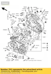 Here you can order the tube-rubber,4x330 zx550-a1 from Kawasaki, with part number 702A04330: