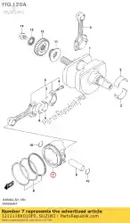 Ici, vous pouvez commander le piston auprès de Suzuki , avec le numéro de pièce 1211118K010F0: