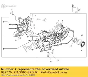 Piaggio Group 829376 bague d'arrêt - La partie au fond