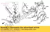 45128MGC751, Honda, tubo flessibile b, fr br honda cb  a cb1100a 1100 , Nuovo