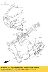 Ici, vous pouvez commander le capot, und. Inn. L auprès de Suzuki , avec le numéro de pièce 9446246E00019: