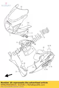 Suzuki 9446246E00019 capot, und.inn.l - La partie au fond