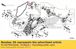 Here you can order the oring, 28x3 from Honda, with part number 91307MK5000: