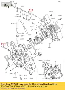 Kawasaki 920040030 goujon, 8x192 - La partie au fond