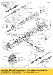 Kawasaki 921801396 shim, 62x71x1.00 - Onderkant