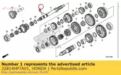 ring, afdichting, 23mm van Honda, met onderdeel nummer 22814HP7A01, bestel je hier online:
