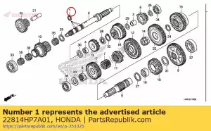 honda 22814HP7A01 ring, afdichting, 23mm - Onderkant