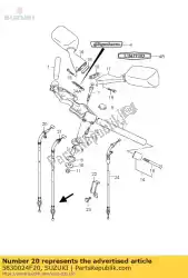 Aquí puede pedir conjunto de cables, thro de Suzuki , con el número de pieza 5830024F20: