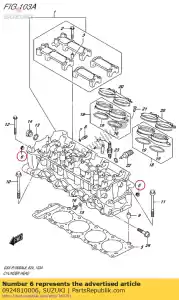 Suzuki 0924810006 plug - Onderkant