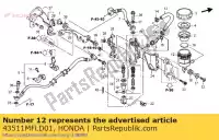 43511MFLD01, Honda, tazza, olio honda cbr 1000 2009 2010 2011 2012 2013, Nuovo