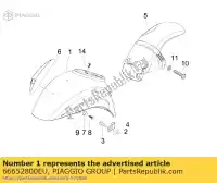 66652800EU, Piaggio Group, guarda-lamas dianteiro     , Novo