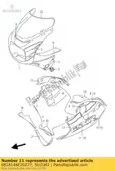 Here you can order the emblem,cowl,r. From Suzuki, with part number 6818146E20Z77: