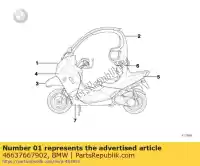 46637667902, BMW, panel przedni, zagruntowany bmw c1 125 200 2000 2001 2002 2003 2004, Nowy