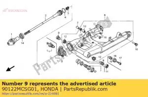 Honda 90122MCSG01 parafuso l braço oscilante - Lado inferior