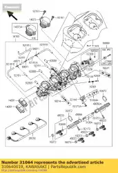 pipe-comp, brandstof van Kawasaki, met onderdeel nummer 310640019, bestel je hier online: