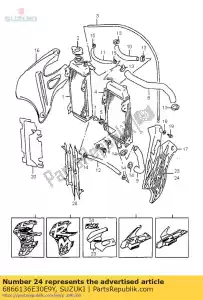 suzuki 6866136E30E9Y emblem,radiator - Bottom side