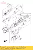 1DX147100000, Yamaha, conjunto silencioso 1 yamaha wr 450 2012 2013 2014 2015, Novo