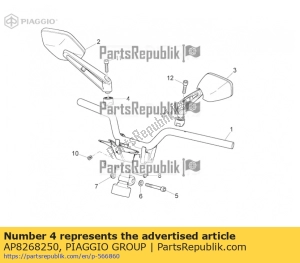 aprilia AP8268250 base specchietto retrovisore - Il fondo