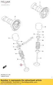 suzuki 1291228H00 klep, uitlaat - Onderkant