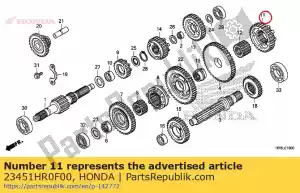 honda 23451HR0F00 engrenage, compteur tiers (37t) - La partie au fond