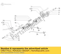 CM077412, Piaggio Group, prawa pompa hydrauliczna (brembo) piaggio beverly 500 2007, Nowy