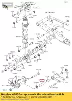 420360047, Kawasaki, tulejka 12,1x20x82,6 klx125caf kawasaki  d tracker klx 125 140 2010 2011 2012 2013 2015 2016 2017 2018 2019 2020 2021, Nowy