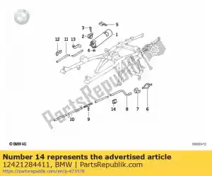 bmw 12421284411 cable holder - Bottom side