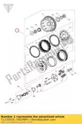 Aquí puede pedir conjunto de embrague de Triumph , con el número de pieza T1170535: