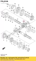 Here you can order the gear,5th driven from Suzuki, with part number 2435141F00: