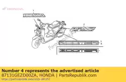 Tutaj możesz zamówić mark, l. Rr. Ramka * typ1 * (typ1) od Honda , z numerem części 87131GEZD00ZA: