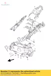 Suzuki 4123318G10 perno, riel de asiento - Lado inferior