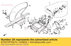 Honda 87507MT6670 marca, cadena de transmisión - Lado inferior