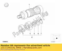 23111340338, BMW, shim - 42x52x0,30      bmw  850 1100 1992 1993 1994 1995 1996 1997 1998 1999 2000 2001 2002, New