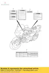 Qui puoi ordinare nessuna descrizione disponibile al momento da Suzuki , con numero parte 9901117H5101H: