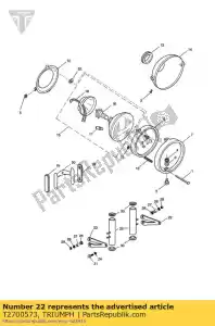 triumph T2700573 support de phare gauche - La partie au fond