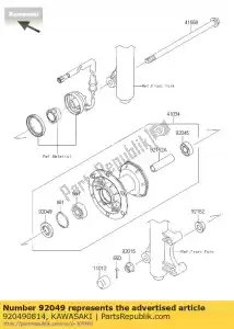 kawasaki 920490814 huile de phoque klx125caf - La partie au fond